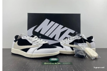 Hyperoad LOW JORDAN WHITE 1 X SCOTT OG TRAVIS AIR BLACK 0801